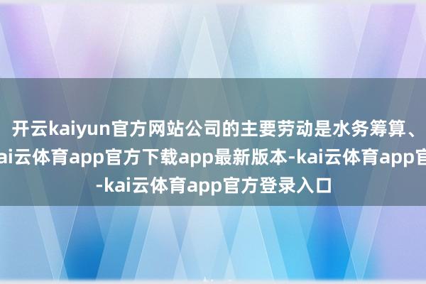 开云kaiyun官方网站公司的主要劳动是水务筹算、鸠合供热-kai云体育app官方下载app最新版本-kai云体育app官方登录入口