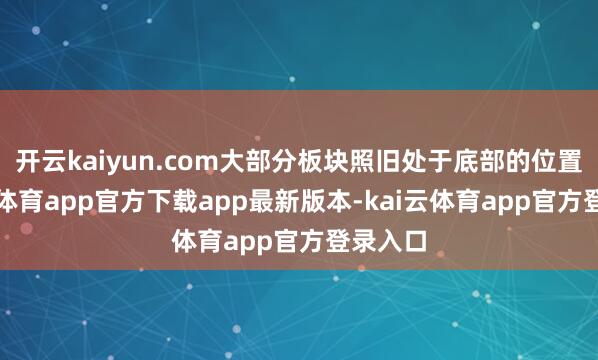 开云kaiyun.com大部分板块照旧处于底部的位置-kai云体育app官方下载app最新版本-kai云体育app官方登录入口